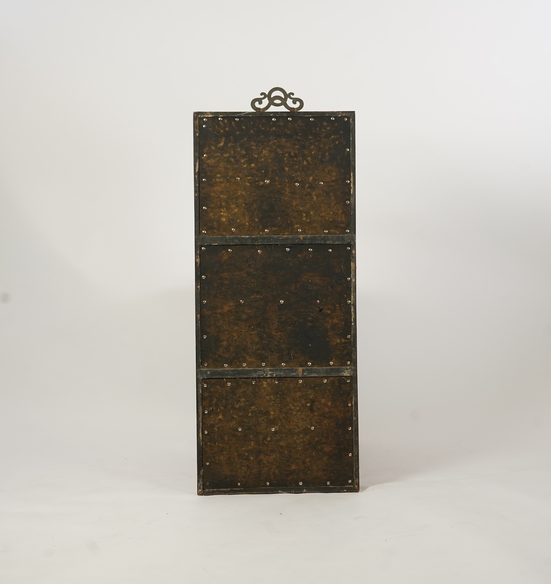 A Chinese carved cinnabar lacquer and hardstone mounted panel, early 20th century